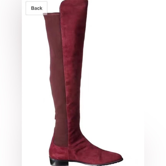 Stuart Weitzman Mane Suede Over The Knee Boots size :9 color: bordeaux:brand new - Picture 10 of 14